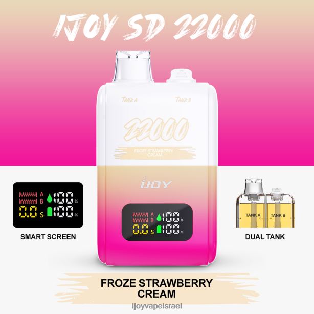 iJOY SD 22000 חַד פַּעֲמִי FLFJ6152 iJoy vape ישראל קרם תות קפוא