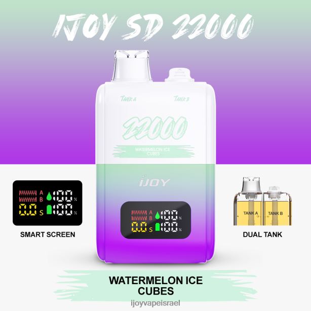 iJOY SD 22000 חַד פַּעֲמִי FLFJ6159 iJoy review קוביות קרח של אבטיח