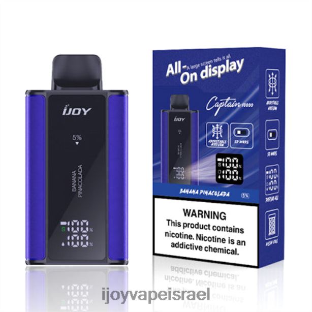 iJOY Bar Captain חַד פַּעֲמִי FLFJ692 iJoy vape ישראל קרח מנגו אפרסק